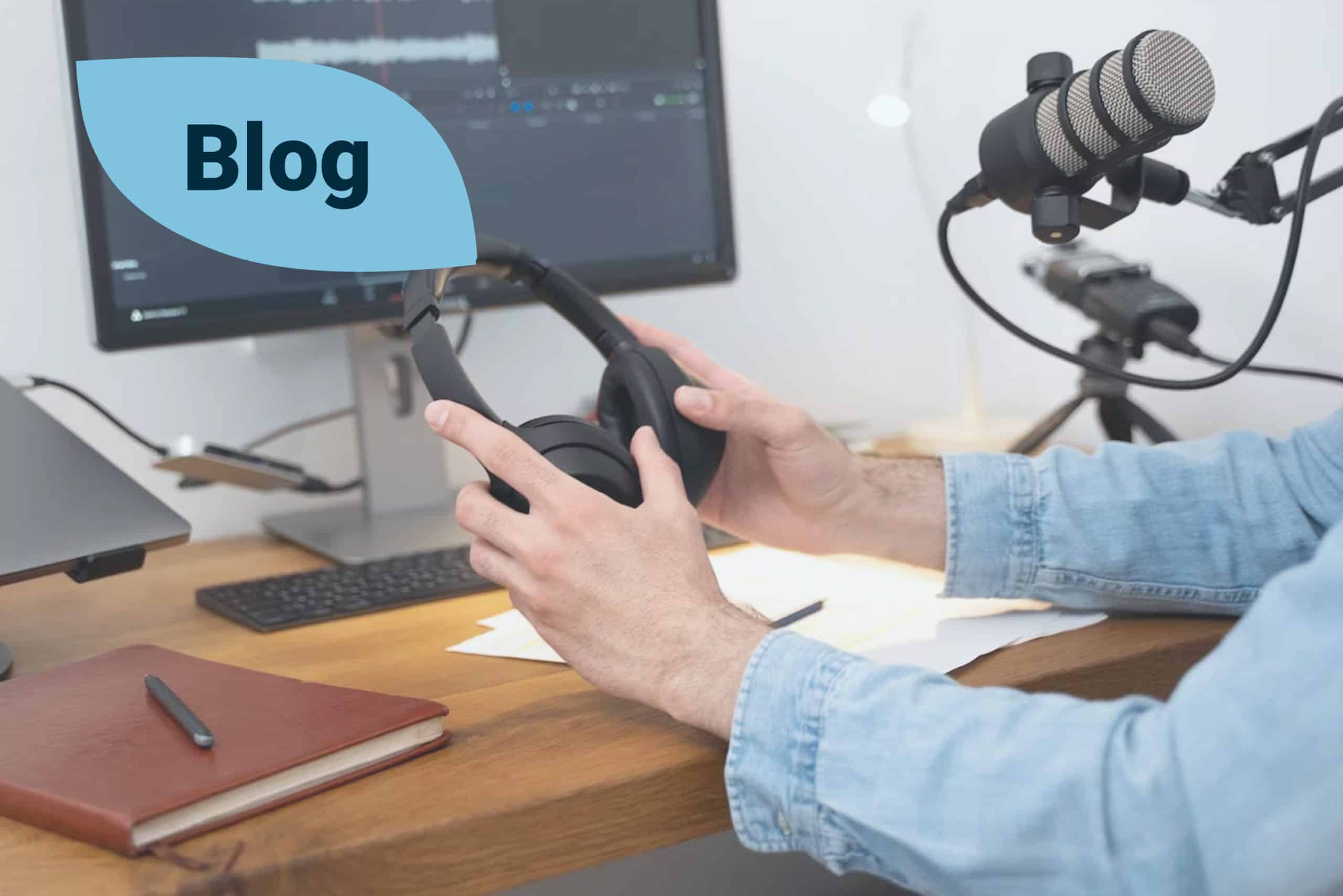 Decorative image: Person recording a video in a home studio
